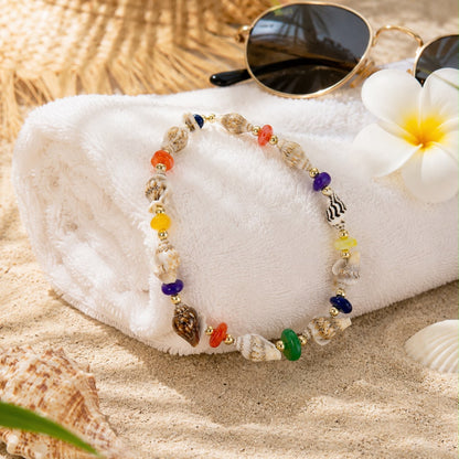 Beach Club -Colored Shells Anklet