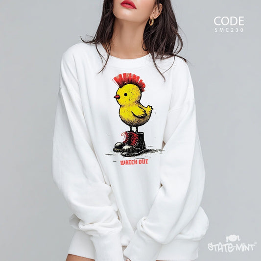 Cranky Bird- Round Neck Sweatshirt-SM-C230