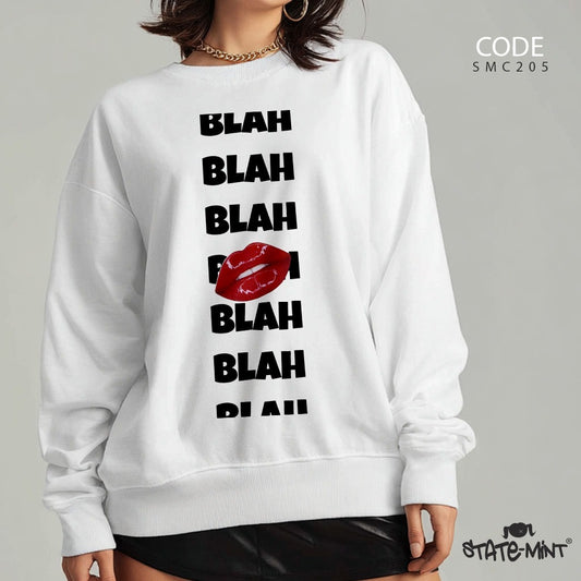 BLAH BLAH- Round Neck Sweatshirt-SM-C205