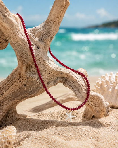 Beach Club - Coral Red Necklace