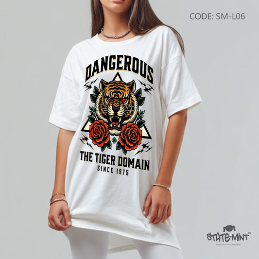 Tiger Domain Oversized Long Tshirt - SM-L06