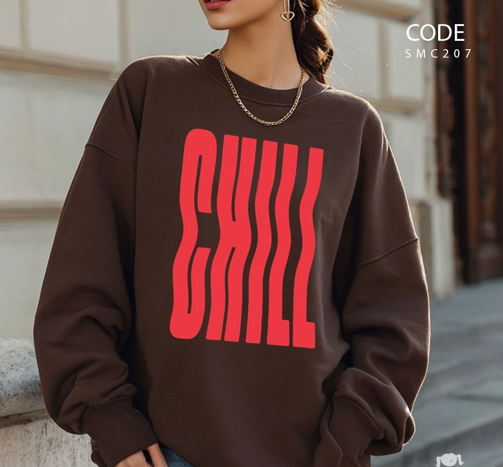 CHILL - Round Neck Sweatshirt-SM-C207