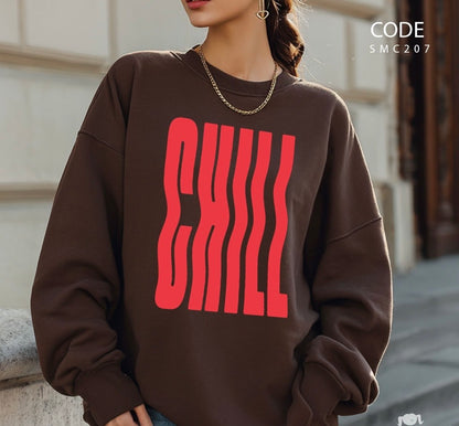 CHILL - Round Neck Sweatshirt-SM-C207