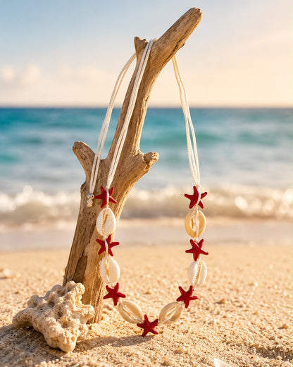 Beach Club - Red Star Necklace
