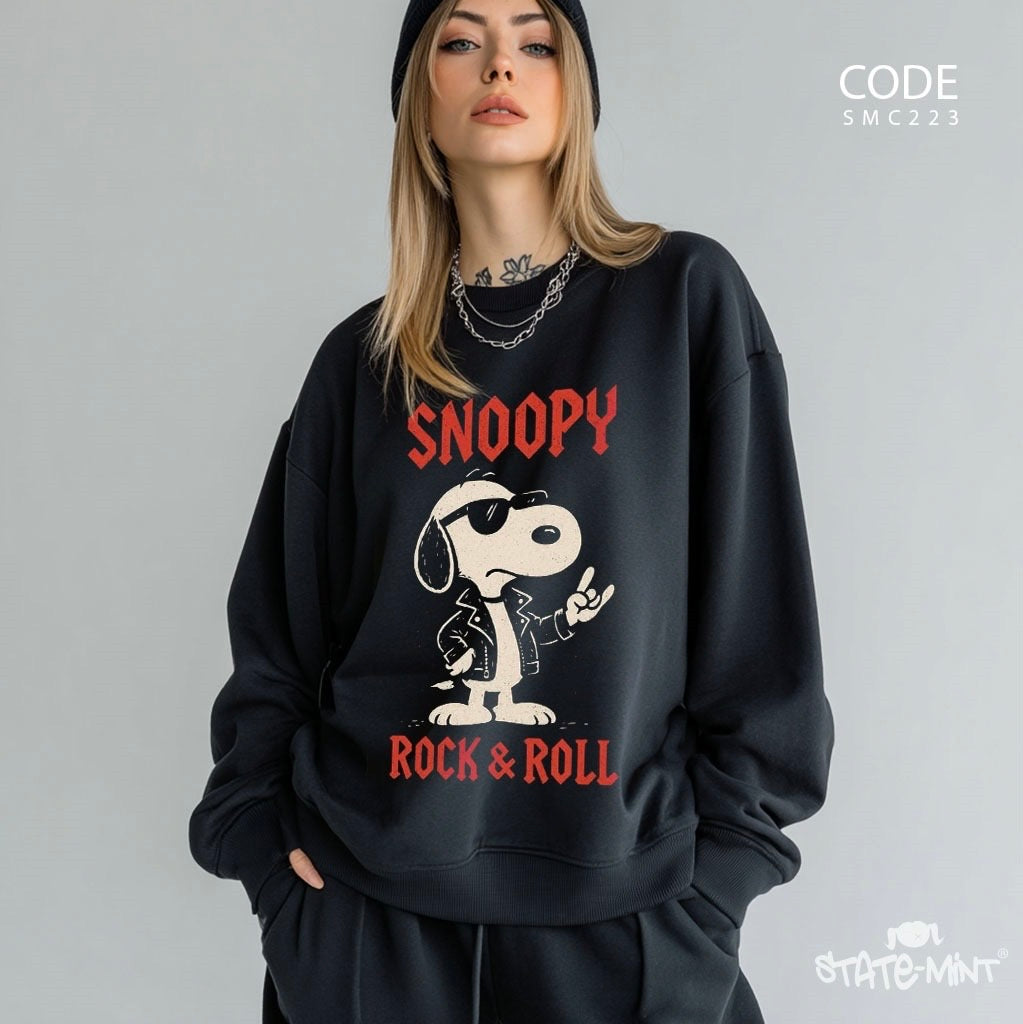 Rock&Roll- Round Neck Sweatshirt-SM-C223