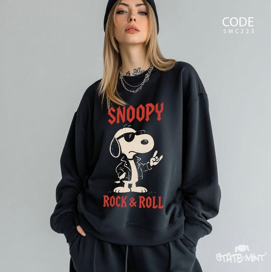Rock&Roll- Round Neck Sweatshirt-SM-C223