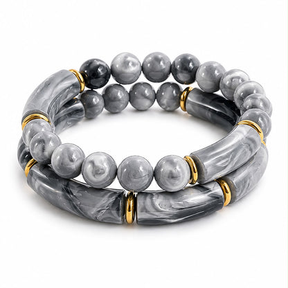 Beach Club - Grey Bracelets (Set of two)