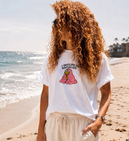 Decline to Socialize Tshirt - SM-S179