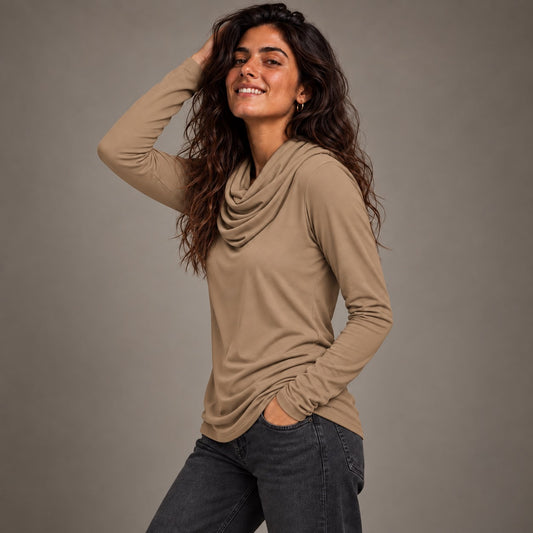 Built in Scarf Basic - Beige