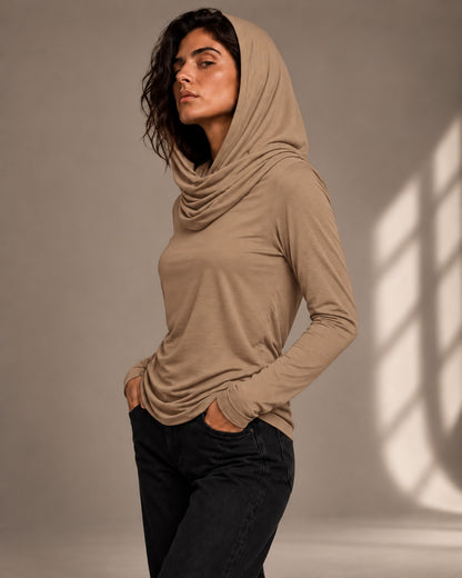 Built in Scarf Basic - Beige